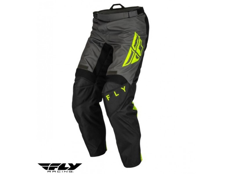 Pantaloni motociclete cross-enduro Fly Racing model F-16 culoare: negru/galben fluor