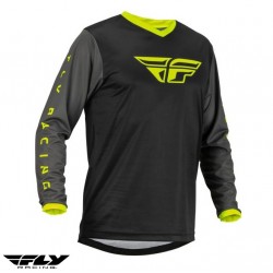 Tricou (bluza) cross-enduro Fly Racing model F-16 culoare: negru/galben fluor