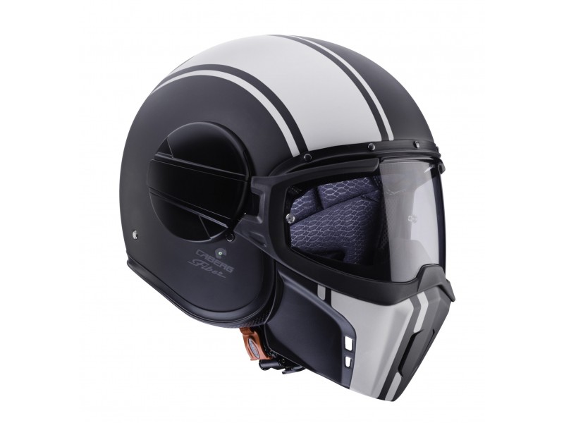 Casca Caberg model Ghost Legend negru/alb mat - fibra de sticla