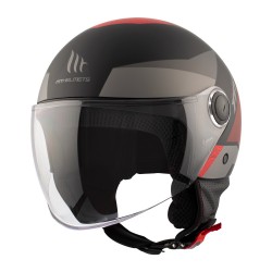 Casca MT Street S Poke B5 rosu mat (open face) - omologare noua ECE 22.06 Casca MT Street S Poke B5 rosu mat (open face) - omologare noua ECE 22.06
