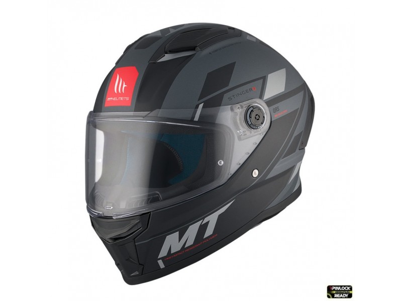 Casca integrala MT Stinger 2 Zivze C2 negru/gri mat - tip viziera: MT-V-28B Casca integrala MT Stinger 2 Zivze C2 negru/gri mat - tip viziera: MT-V-28B