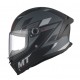 Casca integrala MT Stinger 2 Zivze C2 negru/gri mat - tip viziera: MT-V-28B