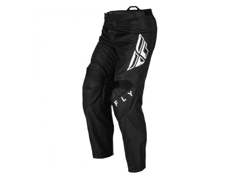 Pantaloni motociclete cross-enduro Fly Racing model F-16 culoare: negru/alb