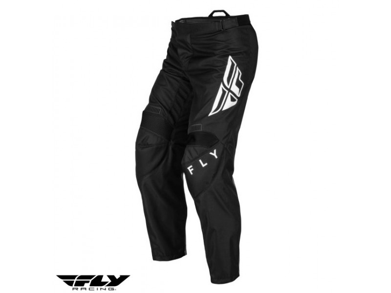 Pantaloni motociclete cross-enduro Fly Racing model F-16 culoare: negru/alb