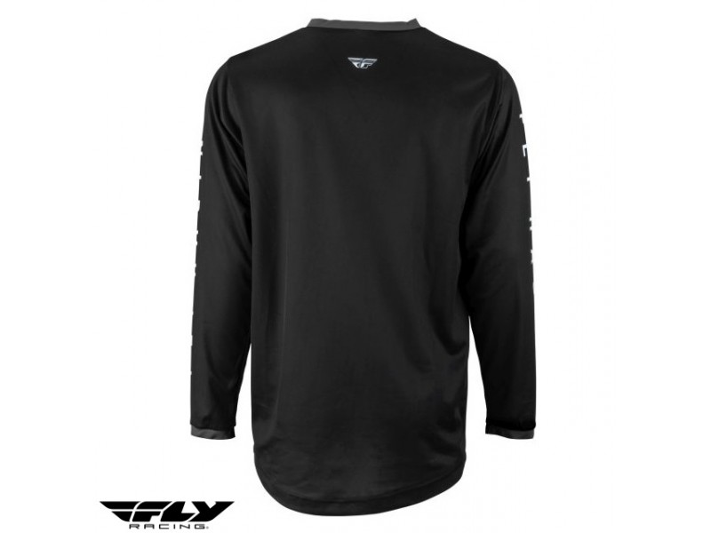 Tricou (bluza) cross-enduro Fly Racing model F-16 culoare: negru/alb
