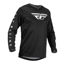 Tricou (bluza) cross-enduro Fly Racing model F-16 culoare: negru/alb