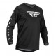 Tricou (bluza) cross-enduro Fly Racing model F-16 culoare: negru/alb