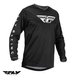 Tricou (bluza) cross-enduro Fly Racing model F-16 culoare: negru/alb