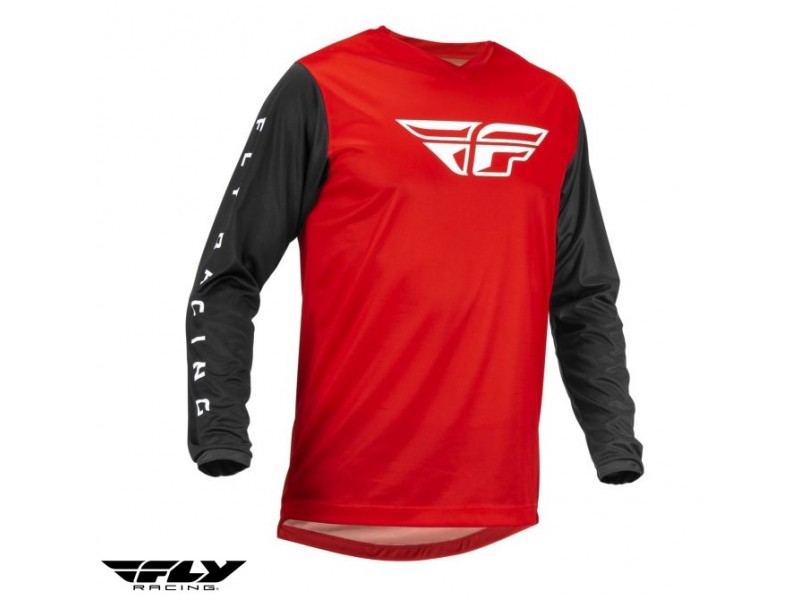 Tricou (bluza) cross-enduro Fly Racing model F-16 culoare: negru/rosu