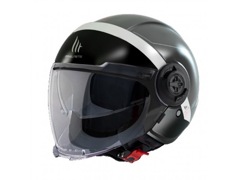 Casca MT Viale SV 68 Unit D2 gri mat (ochelari soare integrati) (open face)