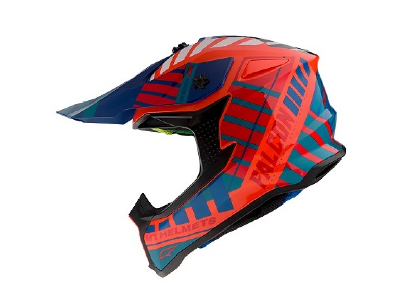 Casca off road MT Falcon Energy B14 portocaliu fluor lucios Casca off road MT Falcon Energy B14 portocaliu fluor lucios