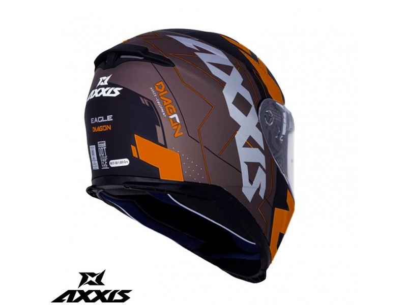 Casca integrala Axxis model Eagle SV Diagon D4 portocaliu mat (ochelari soare integrati) Casca integrala Axxis model Eagle SV Diagon D4 portocaliu mat (ochelari soare integrati)