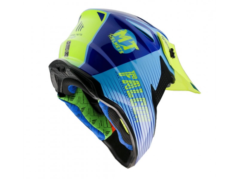 Casca off road MT Falcon System C3 galben fluor lucios Casca off road MT Falcon System C3 galben fluor lucios