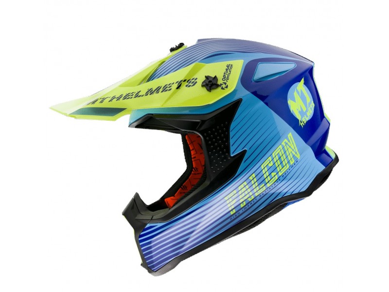 Casca off road MT Falcon System C3 galben fluor lucios Casca off road MT Falcon System C3 galben fluor lucios