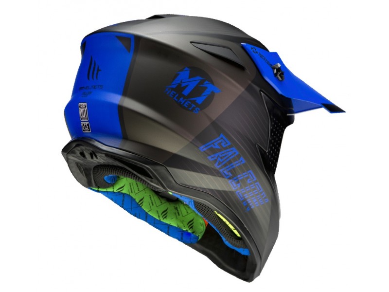 Casca off road MT Falcon System D7 albastru mat Casca off road MT Falcon System D7 albastru mat