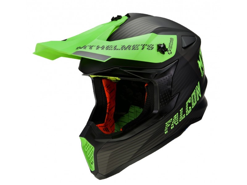 Casca off road MT Falcon System D6 verde fluor mat Casca off road MT Falcon System D6 verde fluor mat