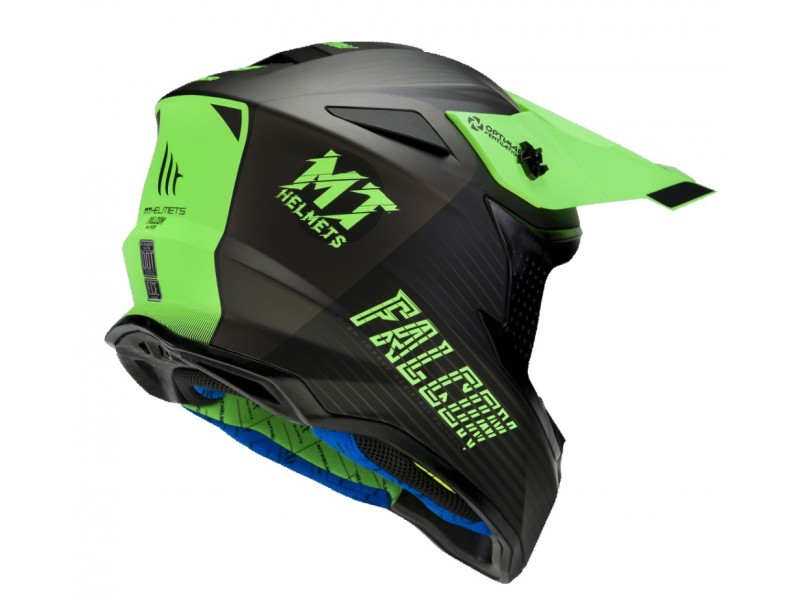 Casca off road MT Falcon System D6 verde fluor mat Casca off road MT Falcon System D6 verde fluor mat