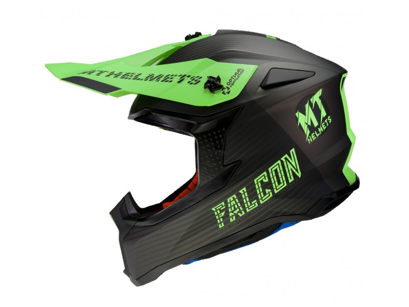 Casca off road MT Falcon System D6 verde fluor mat Casca off road MT Falcon System D6 verde fluor mat
