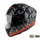 Casca integrala motociclete MT Blade 2 SV Check B2 gri/portocaliu mat (ochelari soare integrati)