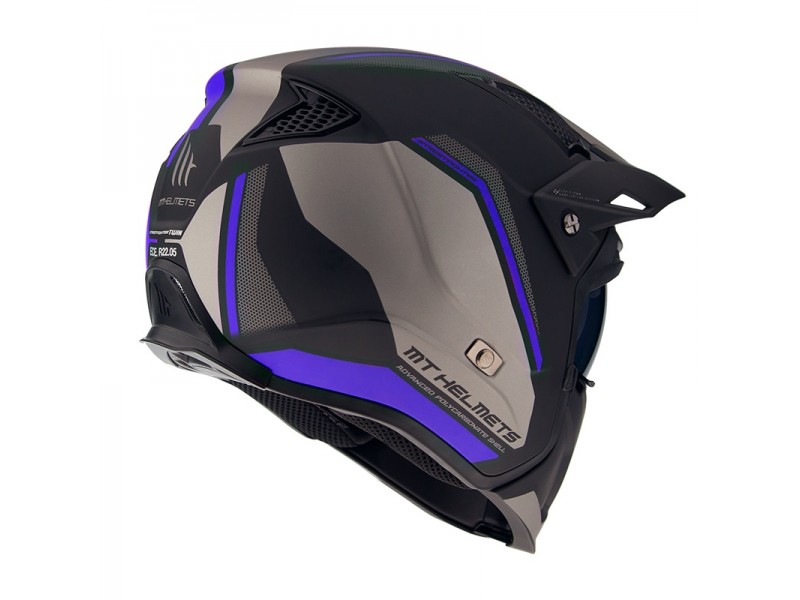 Casca MT Streetfighter SV Twin C7 negru/albastru mat (ochelari soare integrati) - masca (protectie) barbie si cozoroc detasabile Casca MT Streetfighter SV Twin C7 negru/albastru mat (ochelari soare integrati) - masca (protectie) barbie si cozoroc detasabile