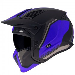 Casca MT Streetfighter SV Twin C7 negru/albastru mat (ochelari soare integrati) - masca (protectie) barbie si cozoroc detasabile Casca MT Streetfighter SV Twin C7 negru/albastru mat (ochelari soare integrati) - masca (protectie) barbie si cozoroc detasabile