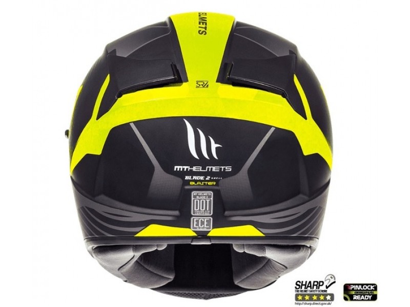 Casca integrala motociclete MT Blade 2 SV Blaster B4 galben mat (ochelari soare integrati)