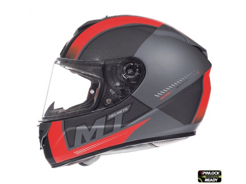 Casca integrala motociclete MT Rapide Overtake B1 rosu/negru mat (fibra sticla)