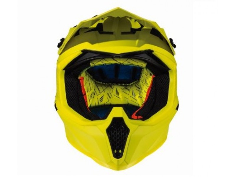 Casca off road motociclete MT Falcon Karson F2 galben fluor mat