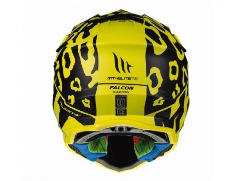 Casca off road motociclete MT Falcon Karson F2 galben fluor mat