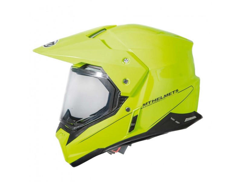 Casca off road motociclete MT Synchrony Duo Sport galben fluor lucios cu viziera (ochelari soare integrati) Casca off road motociclete MT Synchrony Duo Sport galben fluor lucios cu viziera (ochelari soare integrati)