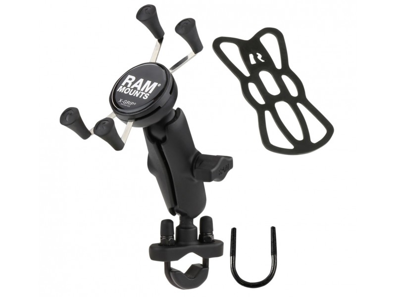 Suport telefon mobil (Iphone Max, Samsung Galaxy + / Note etc) cu montaj pe ghidon RAM Mount X-Grip - pentru telefoane cu diagonala mare