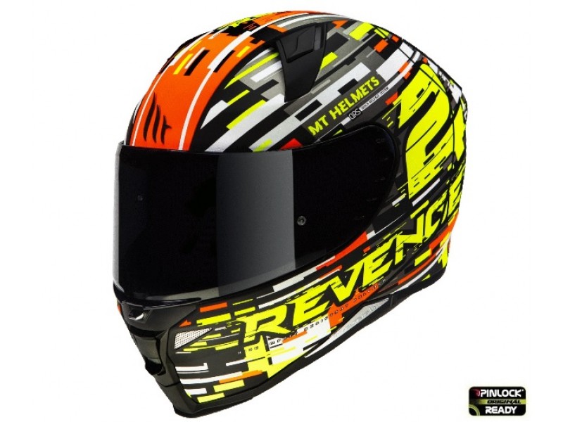 Casca integrala MT Revenge 2 Baye A4 portocaliu fluor lucios Casca integrala MT Revenge 2 Baye A4 portocaliu fluor lucios