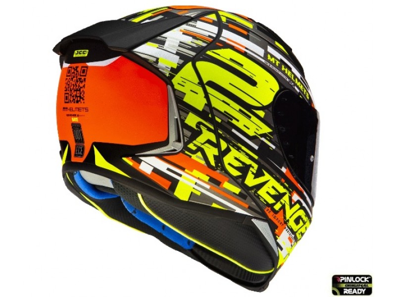 Casca integrala MT Revenge 2 Baye A4 portocaliu fluor lucios Casca integrala MT Revenge 2 Baye A4 portocaliu fluor lucios