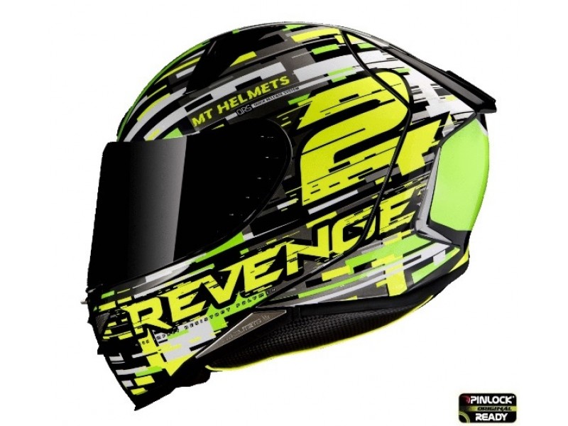 Casca integrala MT Revenge 2 Baye A6 verde fluor lucios