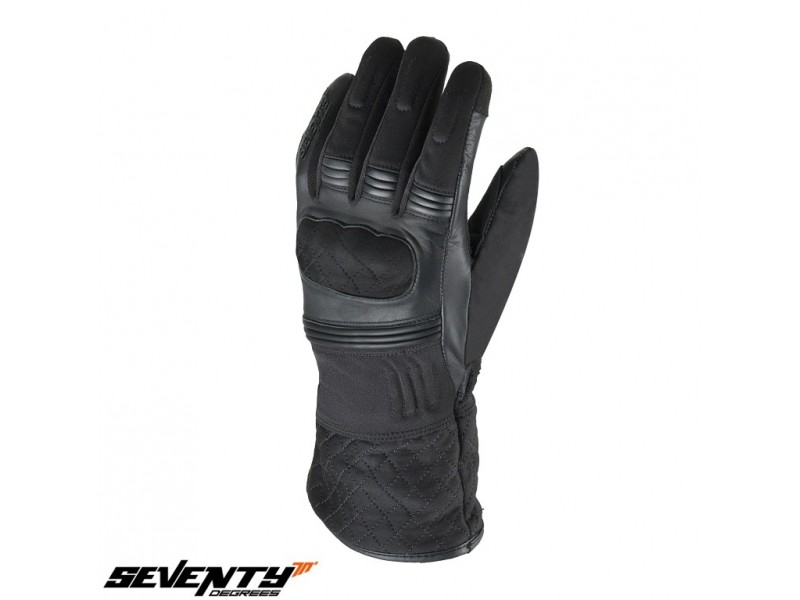 Manusi femei (dama) piele Touring iarna Seventy model SD-T53 negru