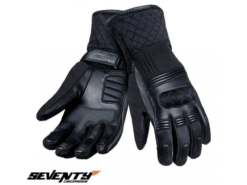 Manusi femei (dama) piele Touring iarna Seventy model SD-T53 negru