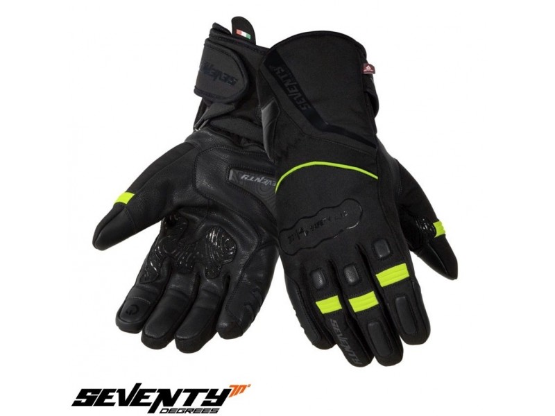 Manusi barbati Touring iarna Seventy model SD-T7 Gobi negru/galben fluor