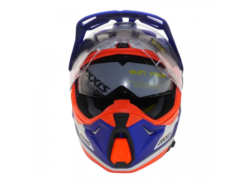 Casca adventure/touring/off road Axxis model Wolf DS Roadrunner C7 albastru lucios – tip viziera: MT-V-20
