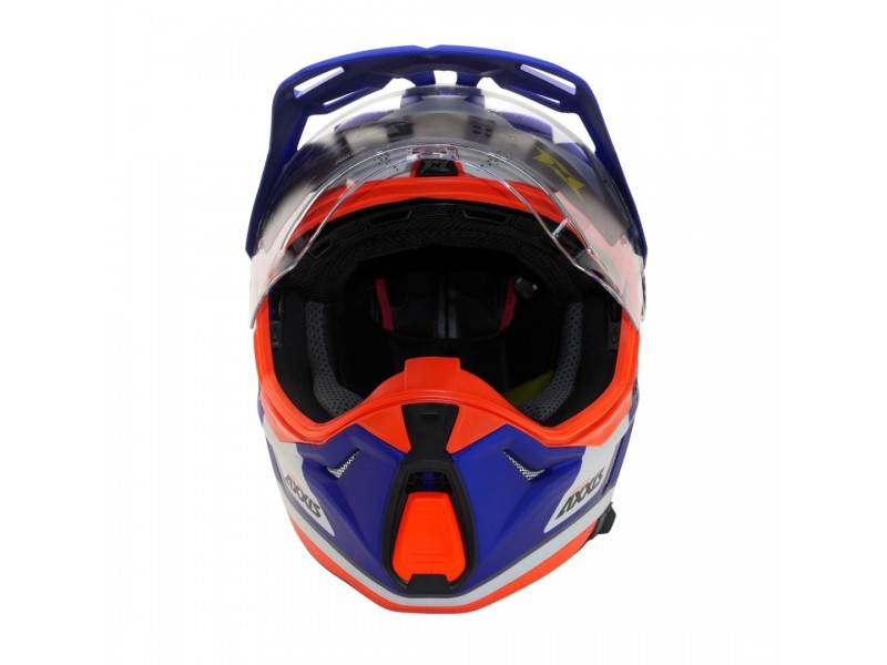 Casca adventure/touring/off road Axxis model Wolf DS Roadrunner C7 albastru lucios – tip viziera: MT-V-20