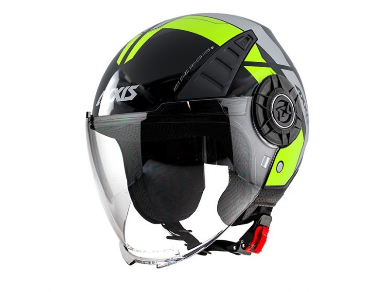 Casca Axxis model Metro Cool B3 galben fluor mat (open face) - tip viziera: MT-V-26B