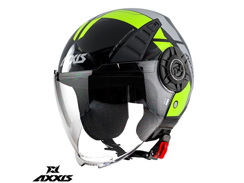 Casca Axxis model Metro Cool B3 galben fluor mat (open face) - tip viziera: MT-V-26B Casca Axxis model Metro Cool B3 galben fluor mat (open face) - tip viziera: MT-V-26B