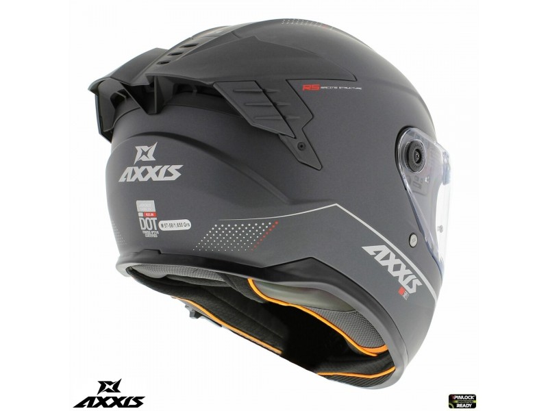 Casca integrala Axxis Hawk SV A2 titanium mat (ochelari soare integrati) - tip viziera: MT-V-31