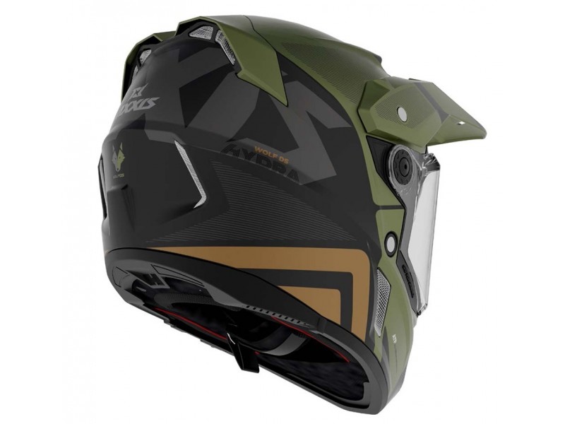 Casca adventure/touring/off road Axxis model Wolf DS Hydra B6 verde mat - tip viziera: MT-V-20