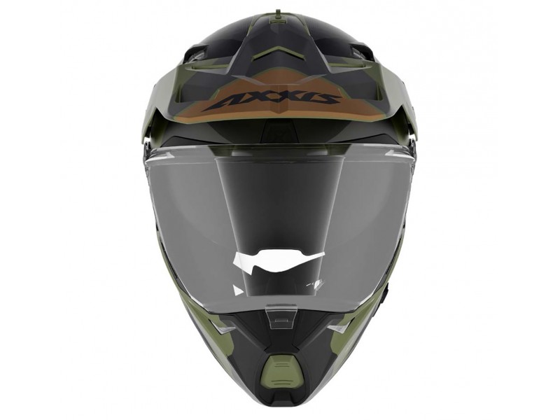 Casca adventure/touring/off road Axxis model Wolf DS Hydra B6 verde mat - tip viziera: MT-V-20