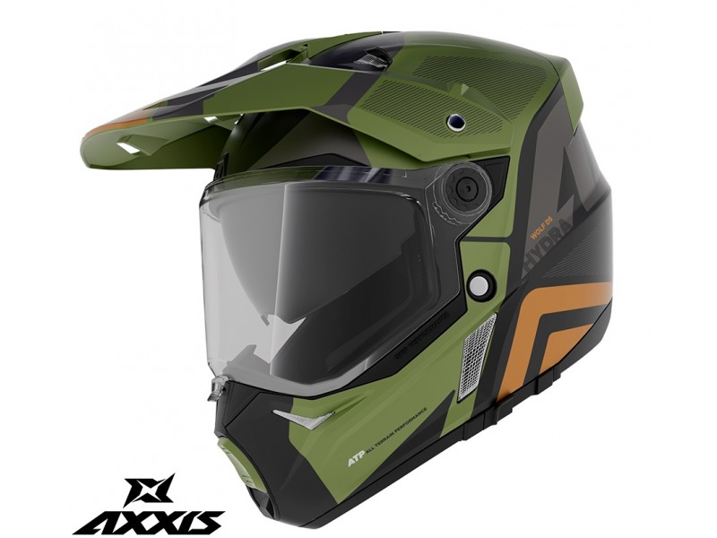 Casca adventure/touring/off road Axxis model Wolf DS Hydra B6 verde mat - tip viziera: MT-V-20 Casca adventure/touring/off road Axxis model Wolf DS Hydra B6 verde mat - tip viziera: MT-V-20