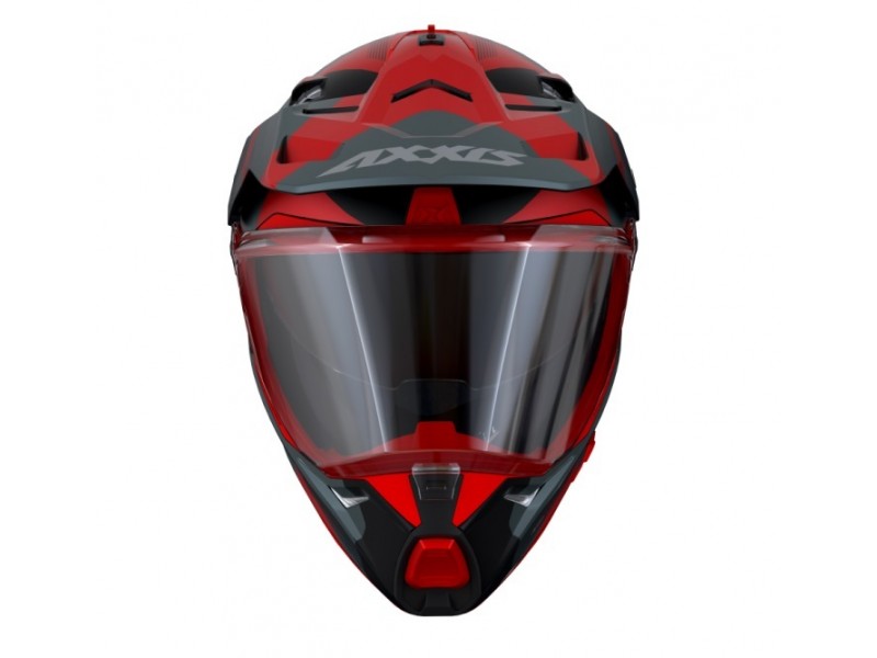Casca adventure/touring/off road Axxis model Wolf DS Hydra B5 rosu mat - tip viziera: MT-V-20