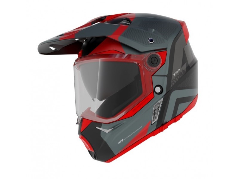 Casca adventure/touring/off road Axxis model Wolf DS Hydra B5 rosu mat - tip viziera: MT-V-20