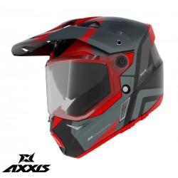 Casca adventure/touring/off road Axxis model Wolf DS Hydra B5 rosu mat - tip viziera: MT-V-20