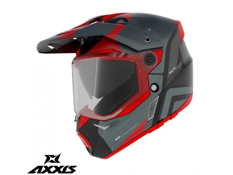 Casca adventure/touring/off road Axxis model Wolf DS Hydra B5 rosu mat - tip viziera: MT-V-20 Casca adventure/touring/off road Axxis model Wolf DS Hydra B5 rosu mat - tip viziera: MT-V-20