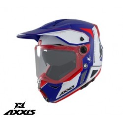 Casca adventure/touring/off road Axxis model Wolf DS Roadrunner C7 albastru mat – tip viziera: MT-V-20
